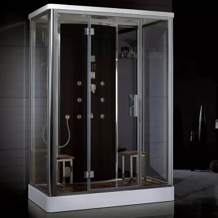 Ariel Platinum Ariel Platinum DZ956 Steam Shower in Brown/Black DZ956-Brown Steam Shower Topture