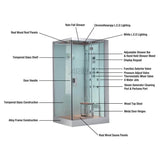 Ariel Platinum Ariel Platinum DZ959F8 Steam Shower | Black or White DZ 959 Left White Steam Shower Topture