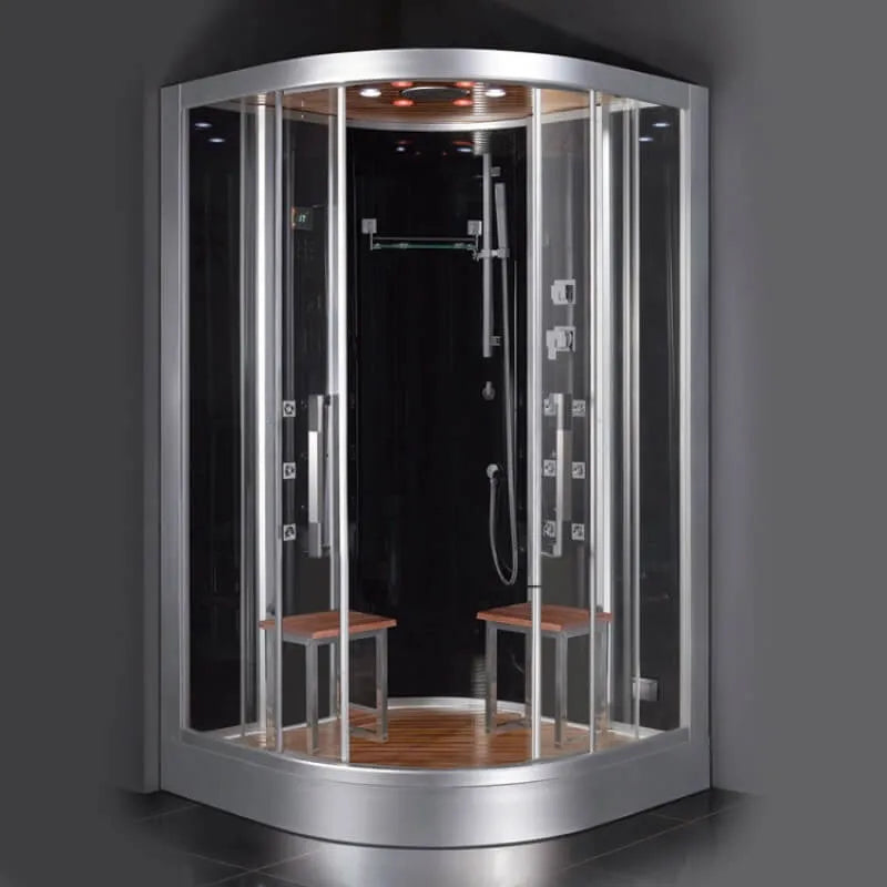 Ariel Platinum Ariel Platinum DZ962F8 Steam Shower | White or Black DZ 962 Black Steam Shower Topture