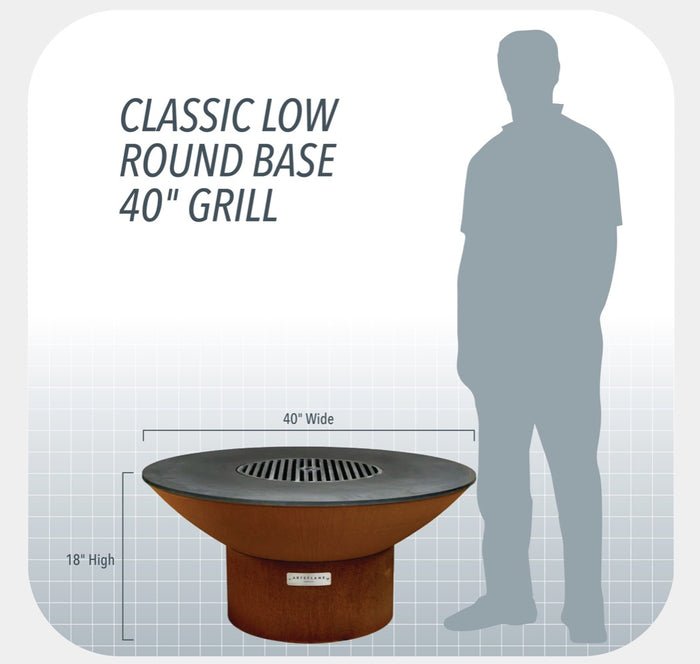 Arteflame Arteflame Classic 40" Fire Pit | Low Round Base AFCL40LRBFP Outdoor Grills Topture