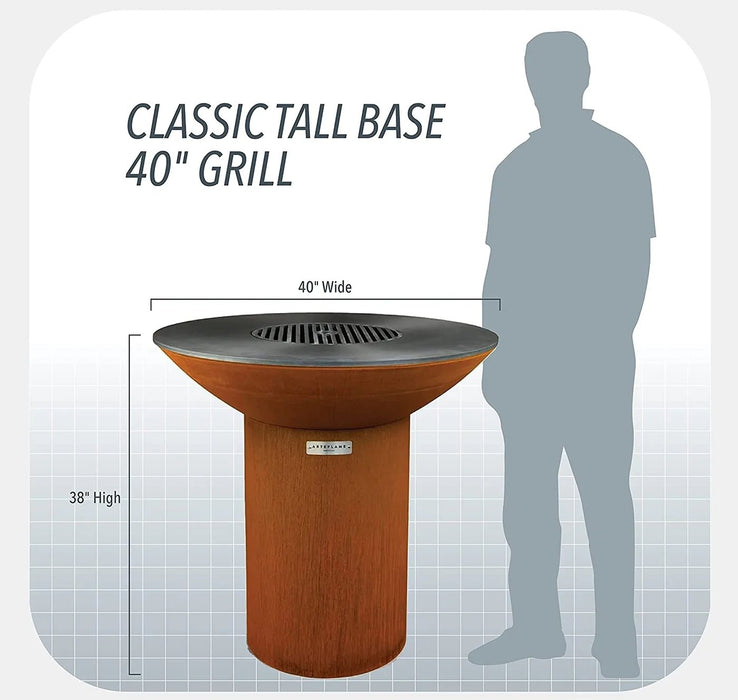 Arteflame Arteflame Classic 40" Grill | High Round Base with Storage | Home Chef Max Bundle | 10 Grilling Accessories C40HSTB-L Outdoor Grills Topture