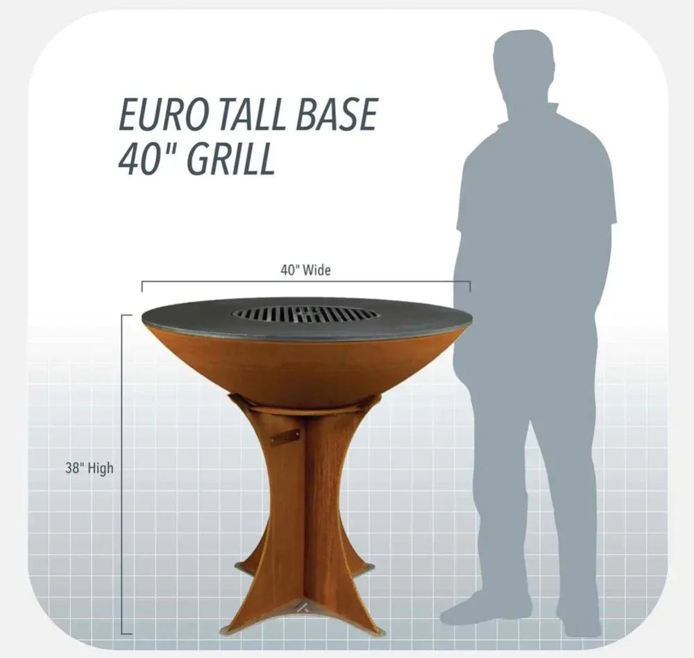 Arteflame Arteflame Classic 40" Grill - Tall Euro Base AFEUROHBSET Outdoor Grills Topture