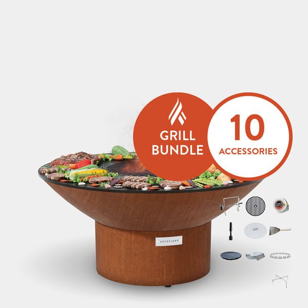 Arteflame Arteflame Classic 40" Grill with Low Round Base | Home Chef Max Bundle | 10 Grilling Accessories C40LRB-L Outdoor Grills Topture