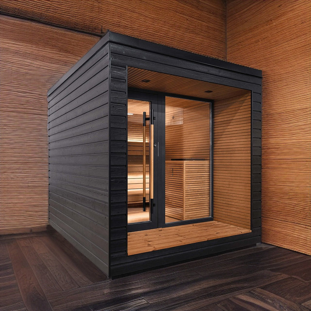 Auroom Saunas Auroom Arti 5-Person Outdoor Traditional Sauna ART-ASP-91X111-L Traditional Sauna Topture