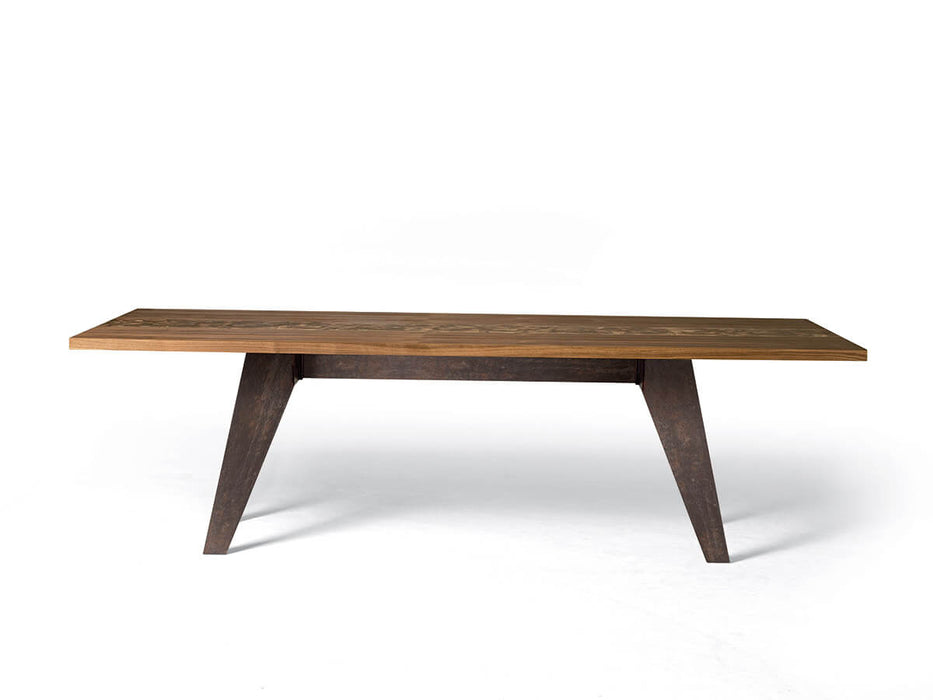 YumanMod Benjamin Dining Table - Solid Walnut with Root Inlay CN-B-188-200 Dining Tables Topture