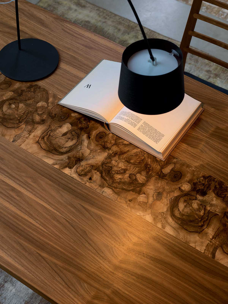 YumanMod Benjamin Dining Table - Solid Walnut with Root Inlay CN-B-188-200 Dining Tables Topture
