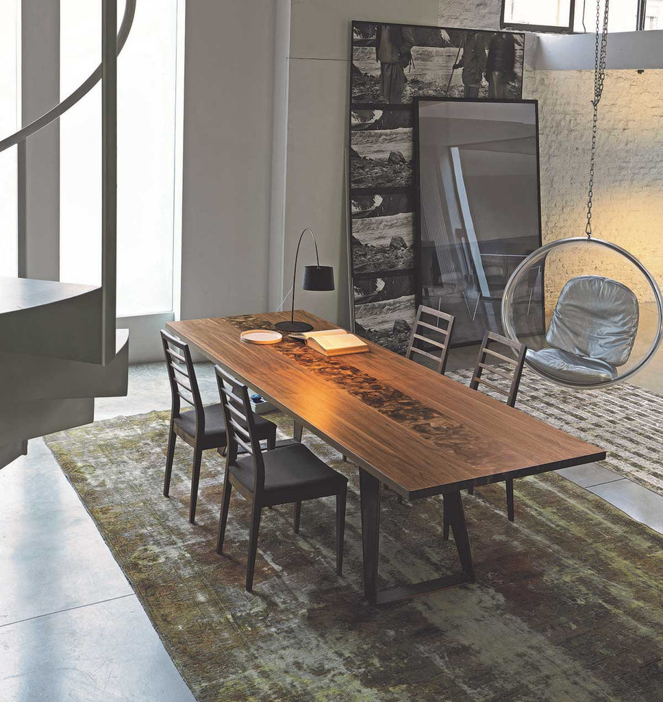 YumanMod Benjamin Dining Table - Solid Walnut with Root Inlay CN-B-188-200 Dining Tables Topture