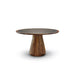YumanMod Bob Circular Dining Table - Walnut with Leather Inlay CN-B-180 Dining Tables Topture