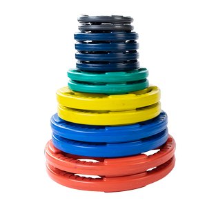 Body-Solid Tools Body-Solid ORCT Color Rubber Grip Olympic Weight Plate Set ORCT255 Weight Plate Set Topture