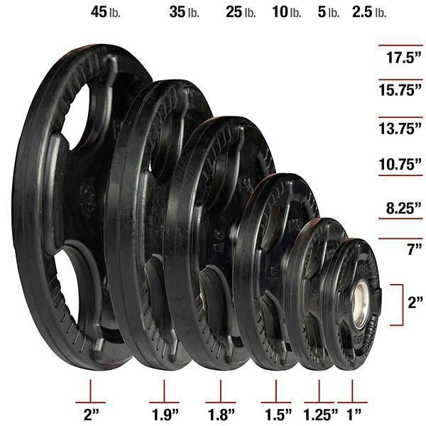 Body-Solid Tools Body-Solid ORST Rubber Grip Olympic Weight Plate Set ORST455 Weight Plate Set Topture