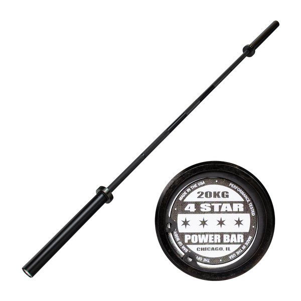 Body-Solid Tools Body-Solid Tools OB864STAR 4 Star Power Barbell - Black OB864STAR Olympic Barbell Topture