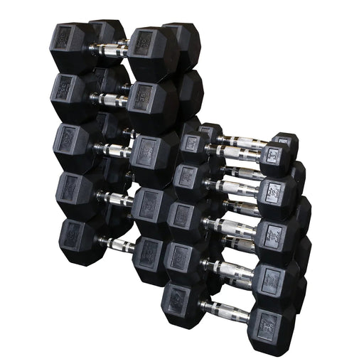 Body-Solid Tools Body-Solid Tools SDRS Series Rubber Hex Dumbbell Sets SDRS550 Dumbbell Set Topture
