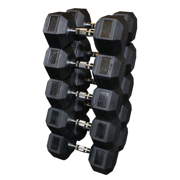 Body-Solid Tools Body-Solid Tools SDRS Series Rubber Hex Dumbbell Sets SDRS650 Dumbbell Set Topture