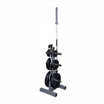 Body-Solid Tools Body-Solid WT46 Olympic Plate Tree & Bar Holder WT46 Weight Plate Rack Topture