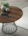 YumanMod Brigitte Circular Dining Table 47" Anthracite Matt Base - Wood Laminate Top TM01.01.01 Dining Tables Topture