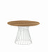 YumanMod Brigitte Circular Dining Table 47" White Base Laminate Wood Top TM01.01.03 Dining Tables Topture