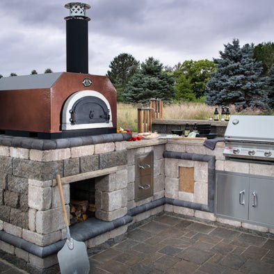 Chicago Brick Oven CBO 750 Countertop | Wood Fired Pizza Oven | 38" x 28" Cooking Surface CBO-O-CT-750-SB Pizza Ovens Topture