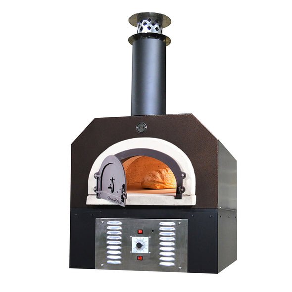 Chicago Brick Oven CBO 750 Hybrid Countertop (Commercial) with Skirt | Dual Fuel (Gas and Wood) | Propane Gas CBO-O-CT-750-HYB-LP-CV-C-3K-SKT Pizza Ovens Topture
