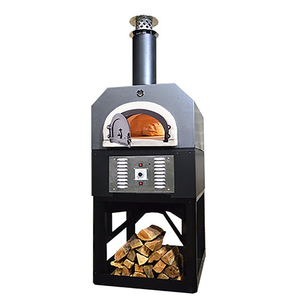 Chicago Brick Oven CBO 750 Hybrid Stand (Commercial) | Dual Fuel (Gas and Wood) | Natural Gas CBO-O-STD-750-HYB-NG-SV-C-3K Pizza Ovens Topture