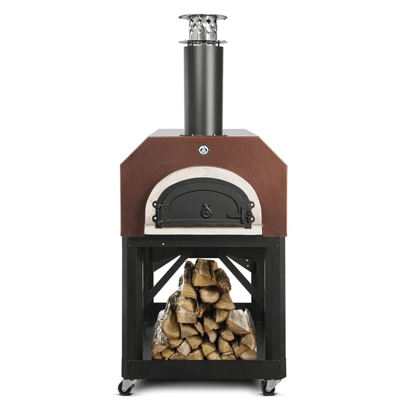 Chicago Brick Oven CBO 750 Mobile Stand | Wood Fired Pizza Oven | Remarkable Cuisine CBO-O-MBL-750-SV Pizza Ovens Topture