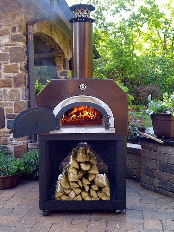 Chicago Brick Oven CBO 750 Mobile Stand | Wood Fired Pizza Oven | Remarkable Cuisine CBO-O-MBL-750-SV Pizza Ovens Topture