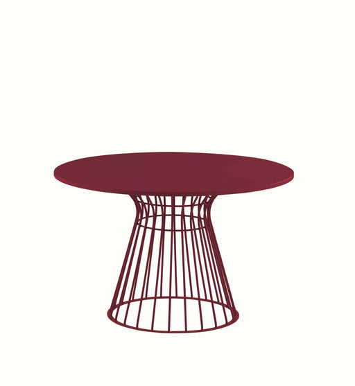 YumanMod Copy of Brigitte Circular Dining Table 47" Mat Lacquered All Red TM01.01.05 Dining Tables Topture