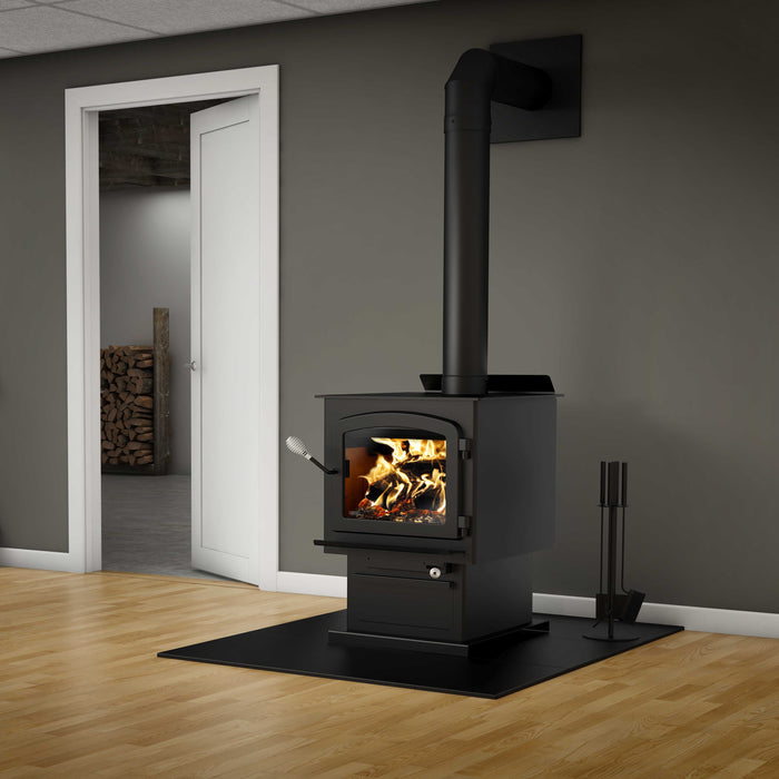 Drolet Drolet Escape 2100 Brushed Nickel Trim Wood Stove | DB03131 DB03131 Wood Stoves Topture