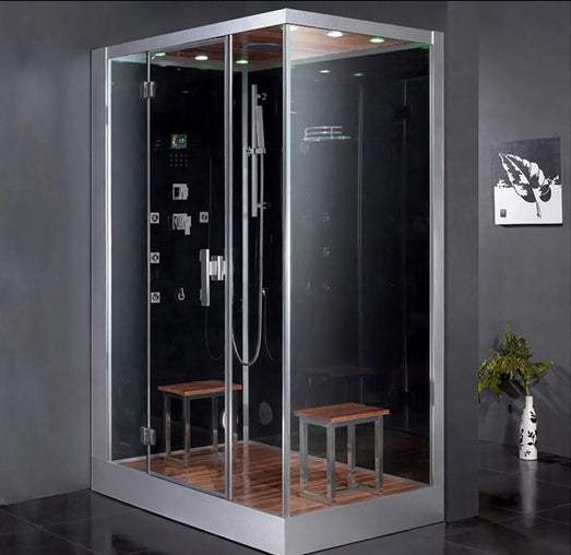 Ariel Platinum Ariel Platinum DZ961 Steam Shower in White/Black DZ961L-Black Steam Shower Topture