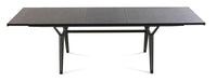 YumanMod Edward Dining Table Oakwood and Black Stained Steel Extendable BR01.06.01 Dining Tables Topture
