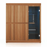 Finnmark FD-5 Trinity XL Infrared & Steam Sauna Combo - 4-Person Home Sauna with Infrared and Traditional Sauna Heater - Topture