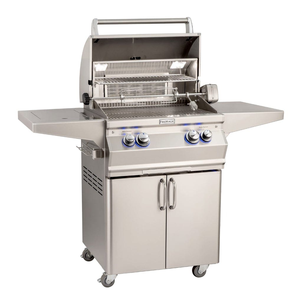 Fire Magic Grill Fire Magic Grill 24" 2-Burner Aurora A430s Gas Grill w/ Single Side Burner & Analog Thermometer A430S-8EAP-62 Gas Grills Topture