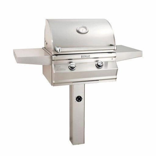 Fire Magic Grill Fire Magic Grill 24" 2-Burner Choice Multi-User CM430s In-Ground Post Mount Gas Grill w/ Analog Thermometer CM430S-RT1N-P6 Gas Grills Topture