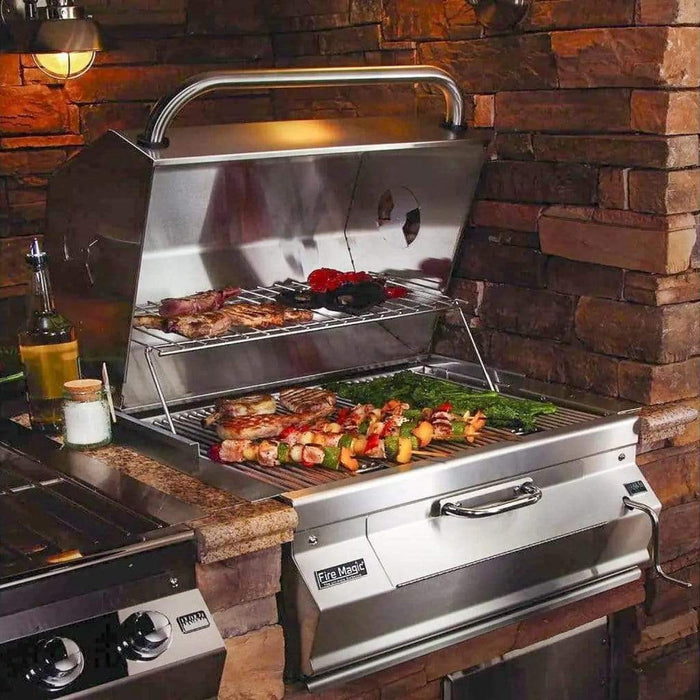 Fire Magic Grill Fire Magic Grill 24" Legacy Built-In Charcoal Grill w/ Analog Thermometer 12-SC01C-A 12-SC01C-A Charcoal Grill Topture