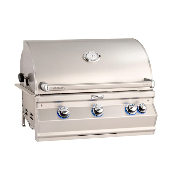 Fire Magic Grill Fire Magic Grill 30" 3-Burner Aurora A540i Built-In Gas Grill w/ Analog Thermometer A540I-7EAN Gas Grills Topture