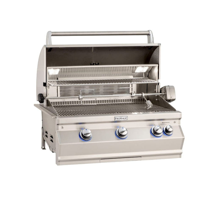 Fire Magic Grill Fire Magic Grill 30" 3-Burner Aurora A540i Built-In Gas Grill w/ Analog Thermometer A540I-7EAP Gas Grills Topture