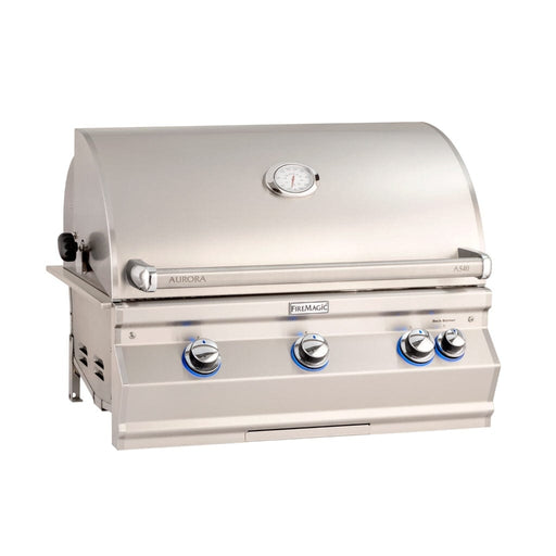 Fire Magic Grill Fire Magic Grill 30" 3-Burner Aurora A540i Built-In Gas Grill w/ Analog Thermometer & Rotisserie Back Burner A540I-8EAN Gas Grills Topture