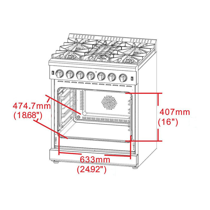 Forno Forno Capriasca - Titanium Professional 30" Freestanding Dual Fuel 240V Electric Door Oven Range FFSGS6187-30WHT Ranges Topture