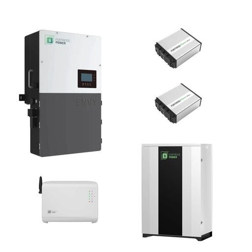 Fortress Power | All Around Package | Envy 8kW/10kW Inverter + 3/4 eFlex 5.4kWh + Guardian + DuraRack - Topture