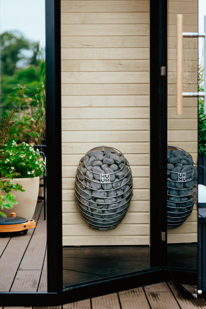 Haljas Houses Haljas Hele Glass Mini 3-Person Outdoor Sauna House HMSASE Outdoor Saunas Topture