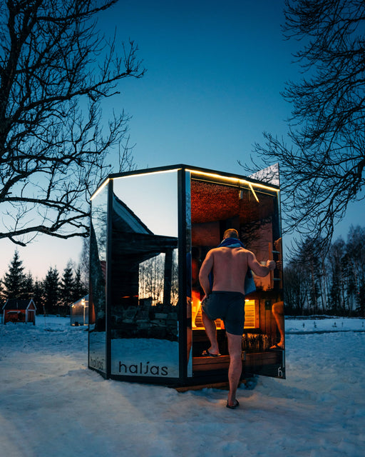 Haljas Houses Haljas Hele Glass Single Luxury 7-Person Sauna House HSLALE Outdoor Saunas Topture