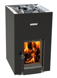 Harvia GreenFlame Series, 15.7kW, Wood Sauna Stove - Topture