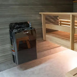 Harvia the Wall Series, 6kW/8kW, Black Stainless Steel Sauna Heater, 240V 1PH - Topture