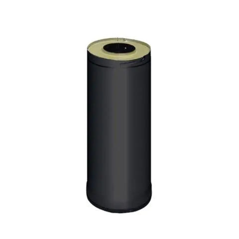 Harvia WHP500M Sauna Wood Stove Chimney Extension, 500mm, Black Steel - Topture
