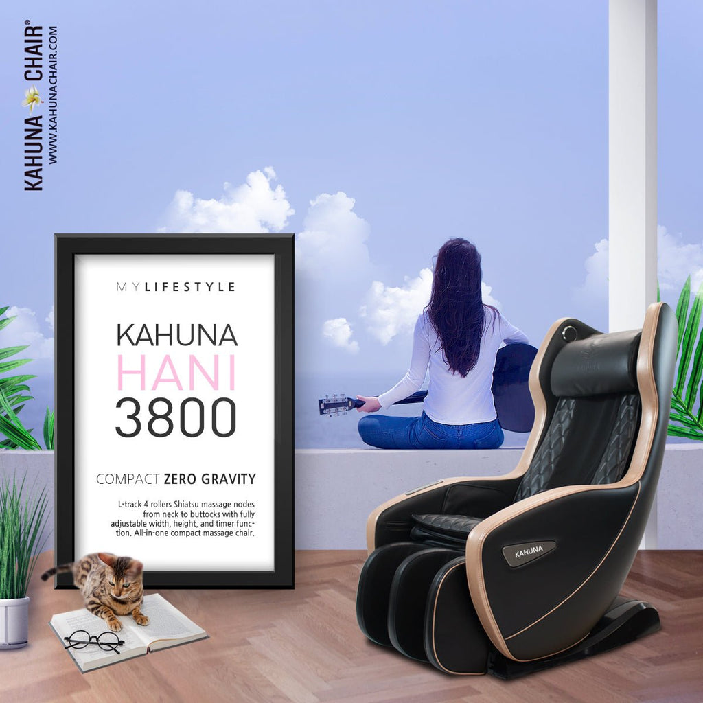 Kahuna Chair Kahuna Hani 3800 Compact Massage Chair KCMCHANI3800BLACK Massage Chairs Topture