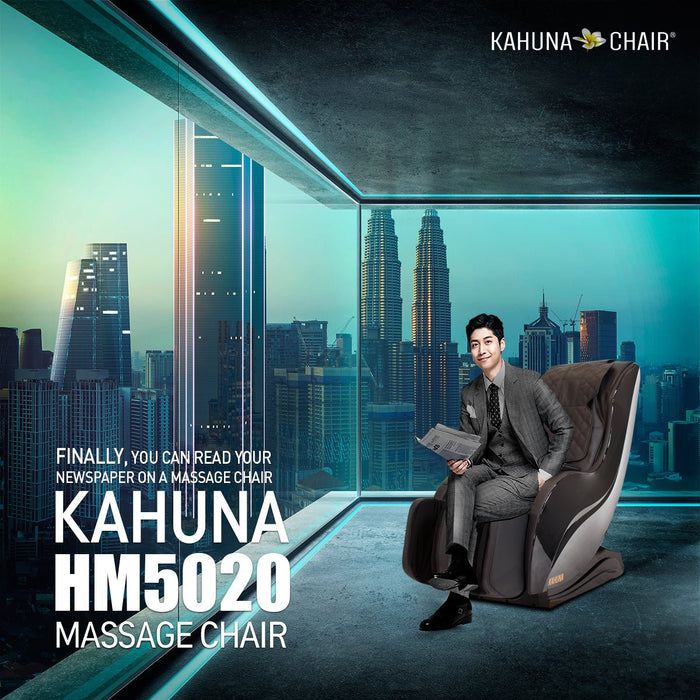 Kahuna Chair Kahuna HM-5020 with Heating Therapy Massage Chair KMCHM5020BROWN Massage Chairs Topture