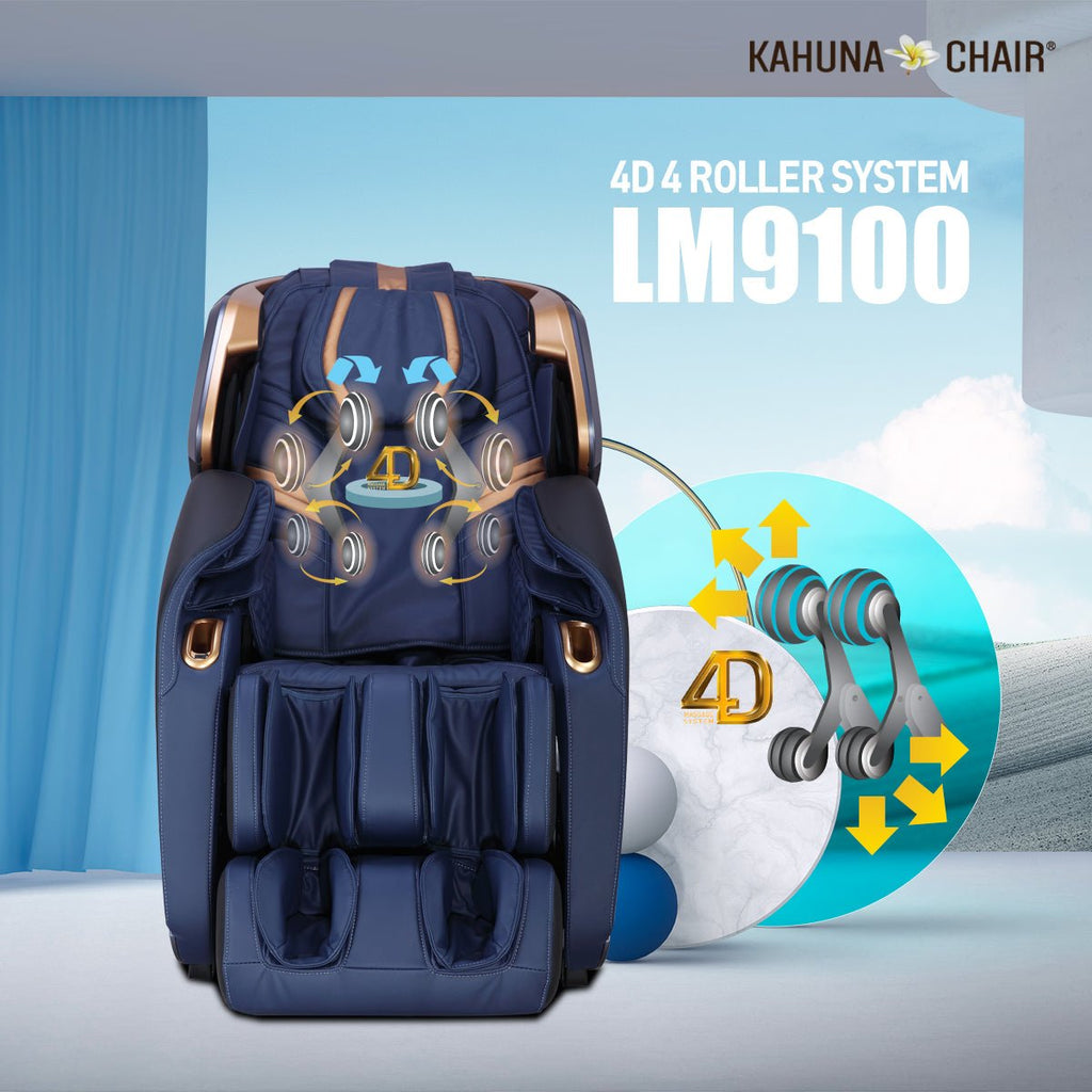 Kahuna Chair Kahuna LM-9100 Massage Chair KMCLM9100BLUEBLACK Massage Chairs Topture