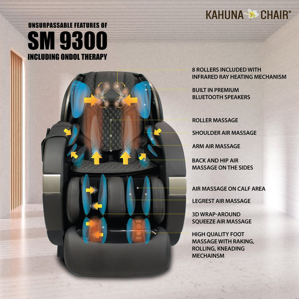 Kahuna Chair Kahuna SM-9300 Massage Chair KMCSM9300BLACK Massage Chairs Topture