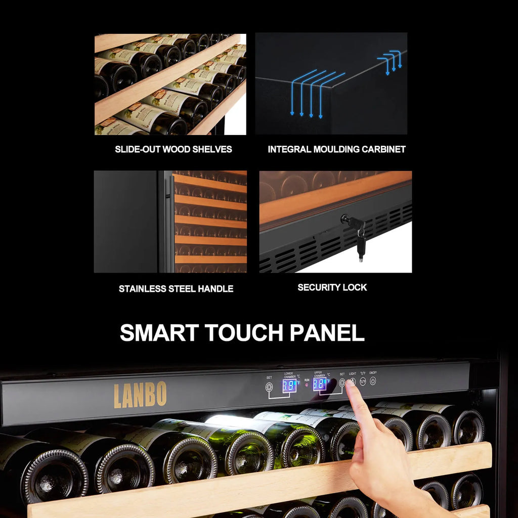 Lanbo Lanbo 287 Bottle Dual Zone Wine Cooler LW306D LW306D Wine Refrigerators Topture