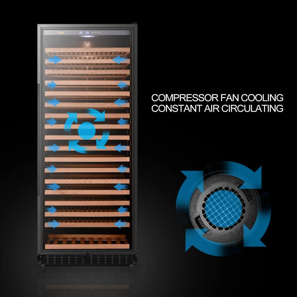 Lanbo Lanbo 289 Bottle Single Zone Wine Cooler LW321S LW321S Wine Refrigerators Topture