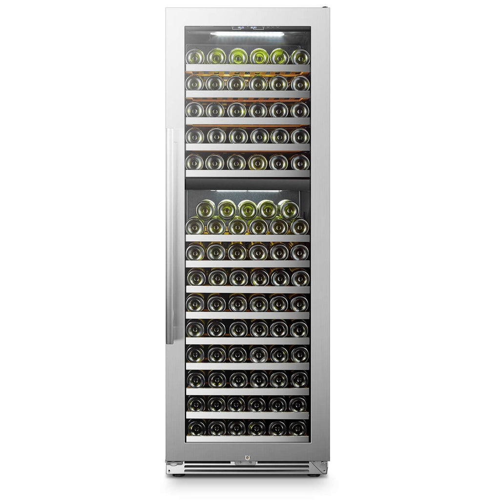 Lanbo LanboPro 153 Bottle Stainless Steel Dual Zone Wine Cooler LP168D LP168D Wine Refrigerators Topture